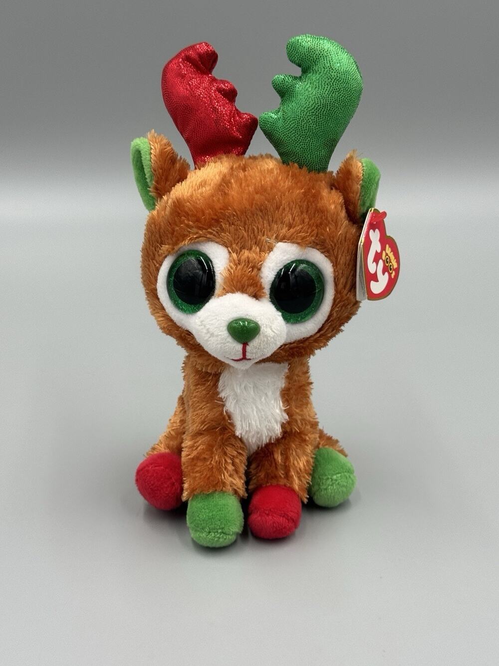 Ty Beanie Boos Tinseltoes Reindeer Small Plush 6” Stuffed Animal